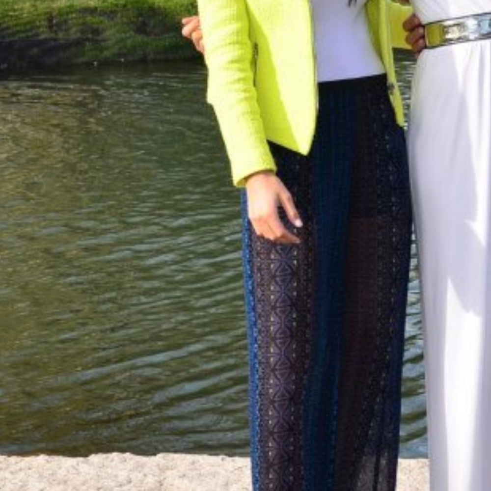 Geometric print Zara sheer print Palazzo pants